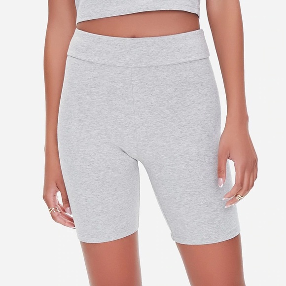 Forever 21 Pants - ❥ nwt heather gray biker shorts